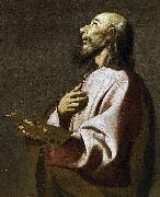 Francisco de Zurbaran Detail from Saint Luke as a Painter before Christ on the Cross. Widely believed to be a self-portrait oil painting